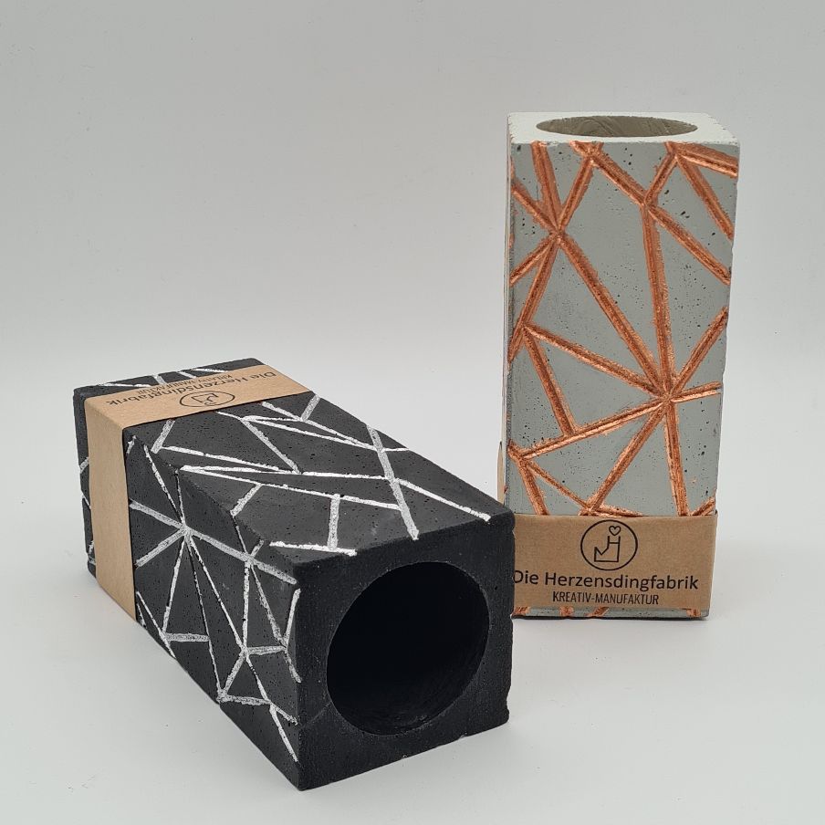 Blumenvase "Milky metalized"