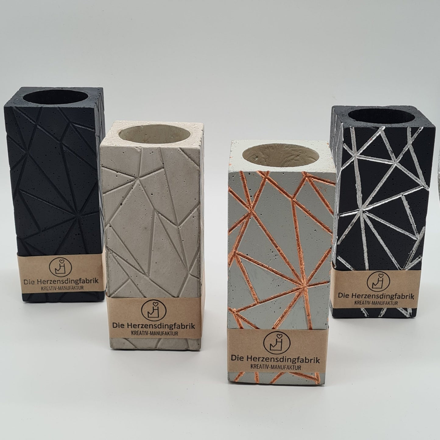 Blumenvase "Milky metalized"