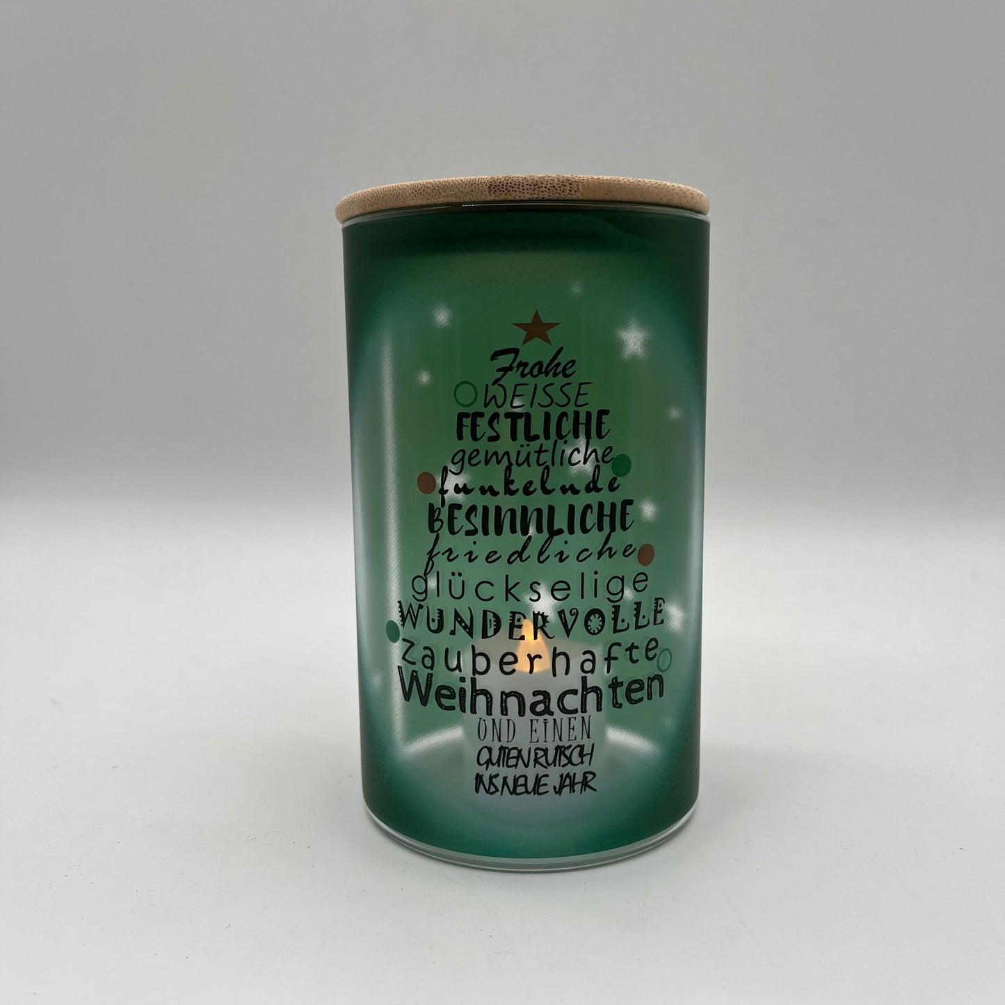 Windlicht "Frohe Weihnachten"
