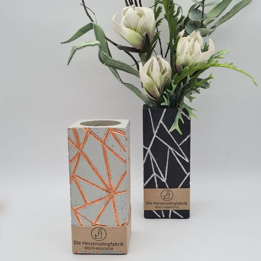 Blumenvase "Milky metalized"
