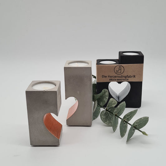 Teelichthalter-Set "Heart"