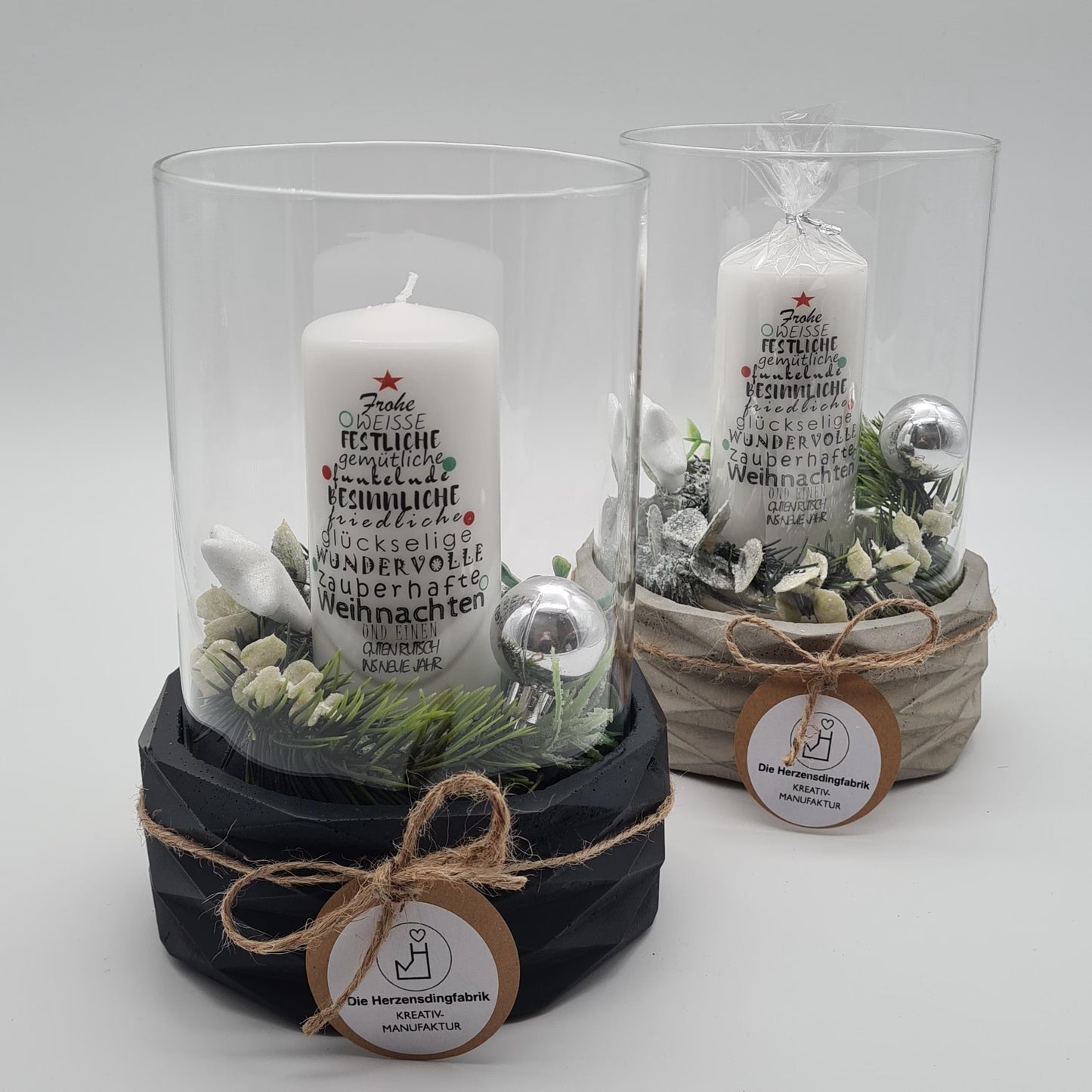 Stumpenkerze "Frohe Weihnachten"